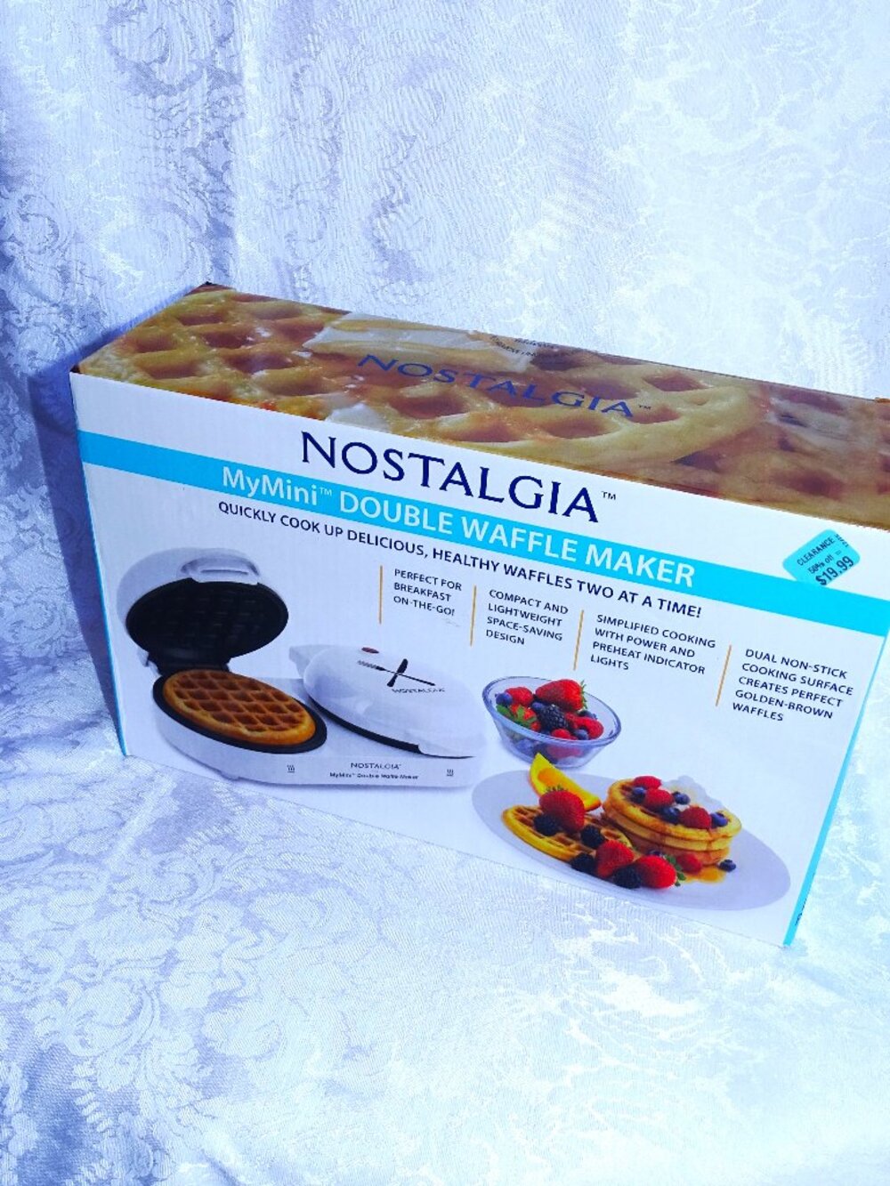 Nostalgia My Mini Double Waffle Maker NIB